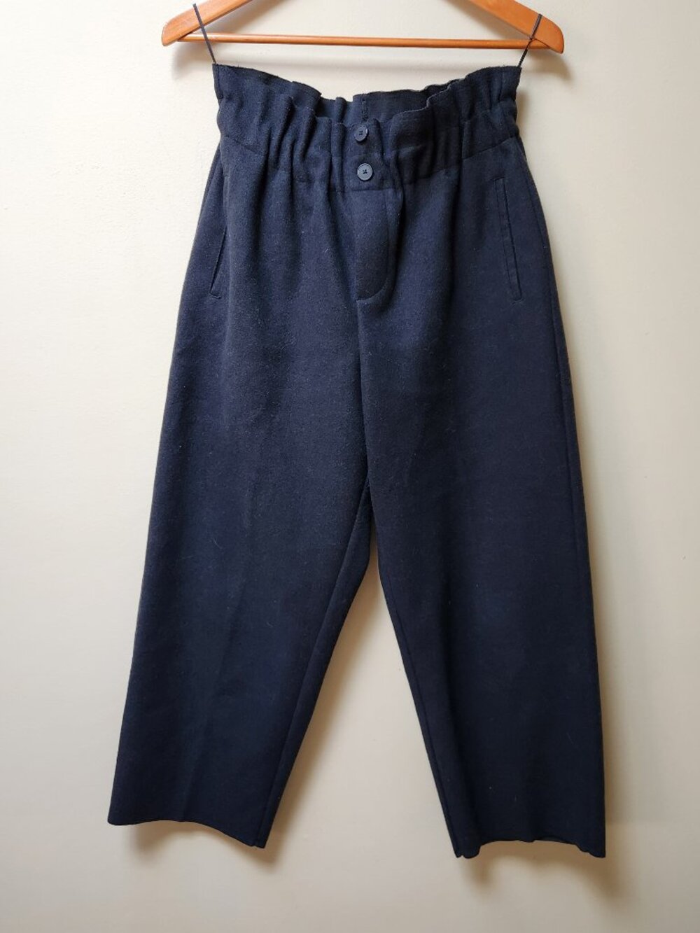 OAK + FORT black high waist pants / M